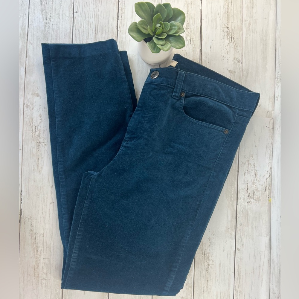 J.Crew Straight-leg pant in stretch velvet size 31